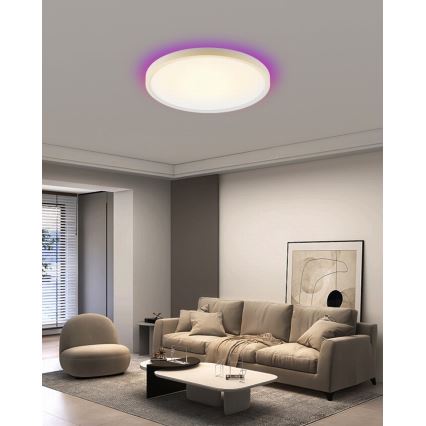 Immax NEO 07169-W60 - Iluminação de teto LED RGB+CCT com regulação NEO LITE TUDO 65W/230V 2700-6500K Wi-Fi Tuya + comando branco