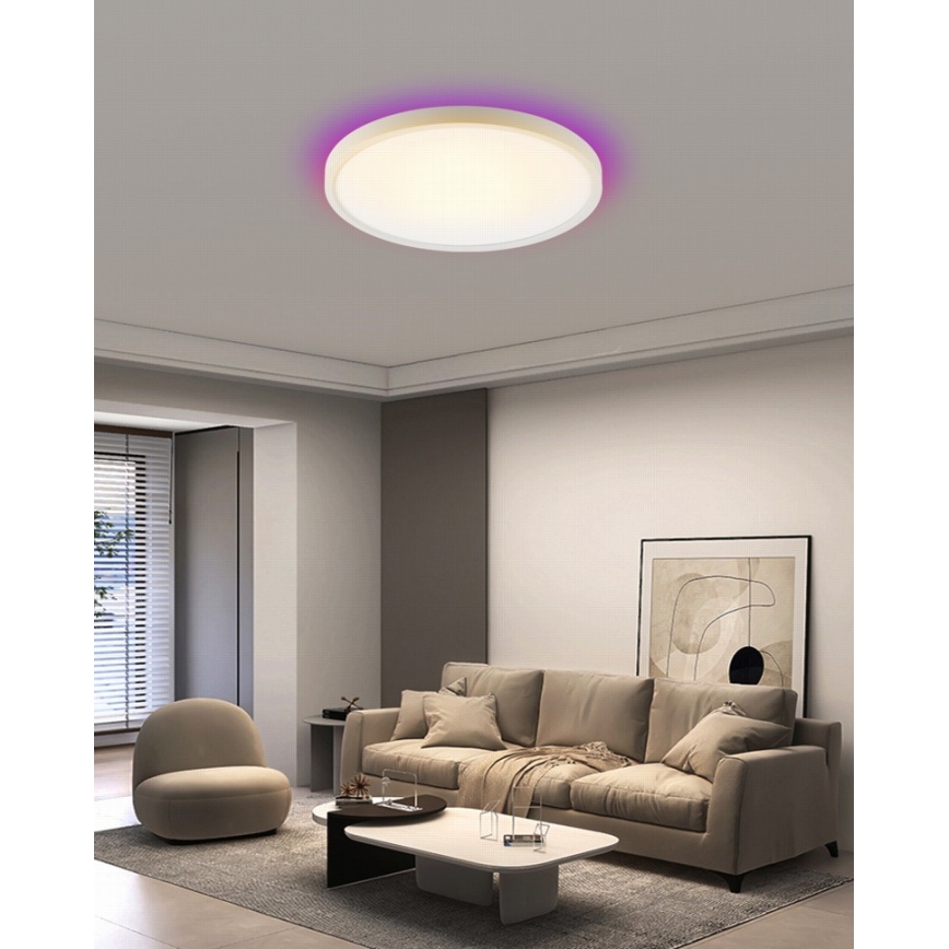 Immax NEO 07169-W60 - Iluminação de teto LED RGB+CCT com regulação NEO LITE TUDO 65W/230V 2700-6500K Wi-Fi Tuya + comando branco