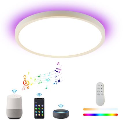 Immax NEO 07169-W60 - Iluminação de teto LED RGB+CCT com regulação NEO LITE TUDO 65W/230V 2700-6500K Wi-Fi Tuya + comando branco