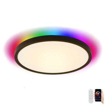 Immax NEO 07170-B60 - Iluminação de teto LED RGB+CCT com regulação NEO LITE TUDO LED/65W/230V 2700-6500K Wi-Fi Tuya preto + comando