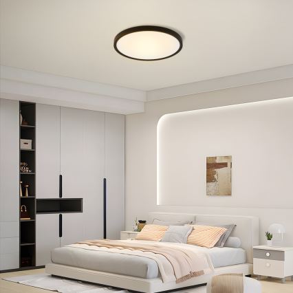 Immax NEO 07170-B60 - Iluminação de teto LED RGB+CCT com regulação NEO LITE TUDO LED/65W/230V 2700-6500K Wi-Fi Tuya preto + comando