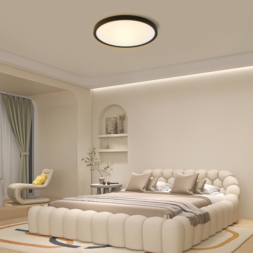 Immax NEO 07170-B60 - Iluminação de teto LED RGB+CCT com regulação NEO LITE TUDO LED/65W/230V 2700-6500K Wi-Fi Tuya preto + comando