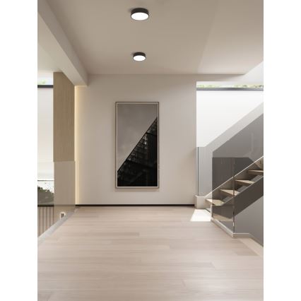 Immax NEO 07200L - Iluminação de teto LED com regulação RONDATE LED/18W/230V 3000-6000K diâmetro 25 cm preto Tuya + comando
