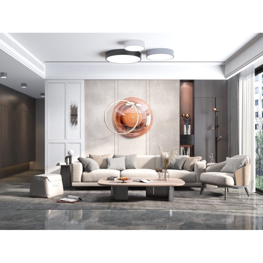 Immax NEO 07200L - Iluminação de teto LED com regulação RONDATE LED/18W/230V 3000-6000K diâmetro 25 cm preto Tuya + comando