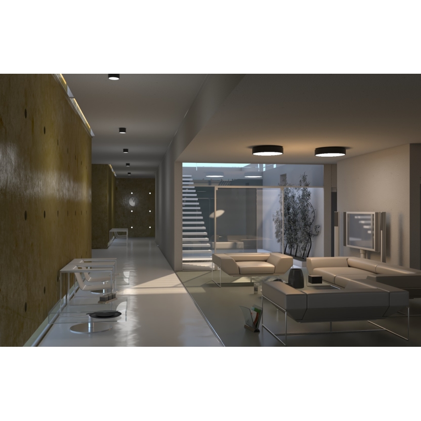 Immax NEO 07200L - Iluminação de teto LED com regulação RONDATE LED/18W/230V 3000-6000K diâmetro 25 cm preto Tuya + comando