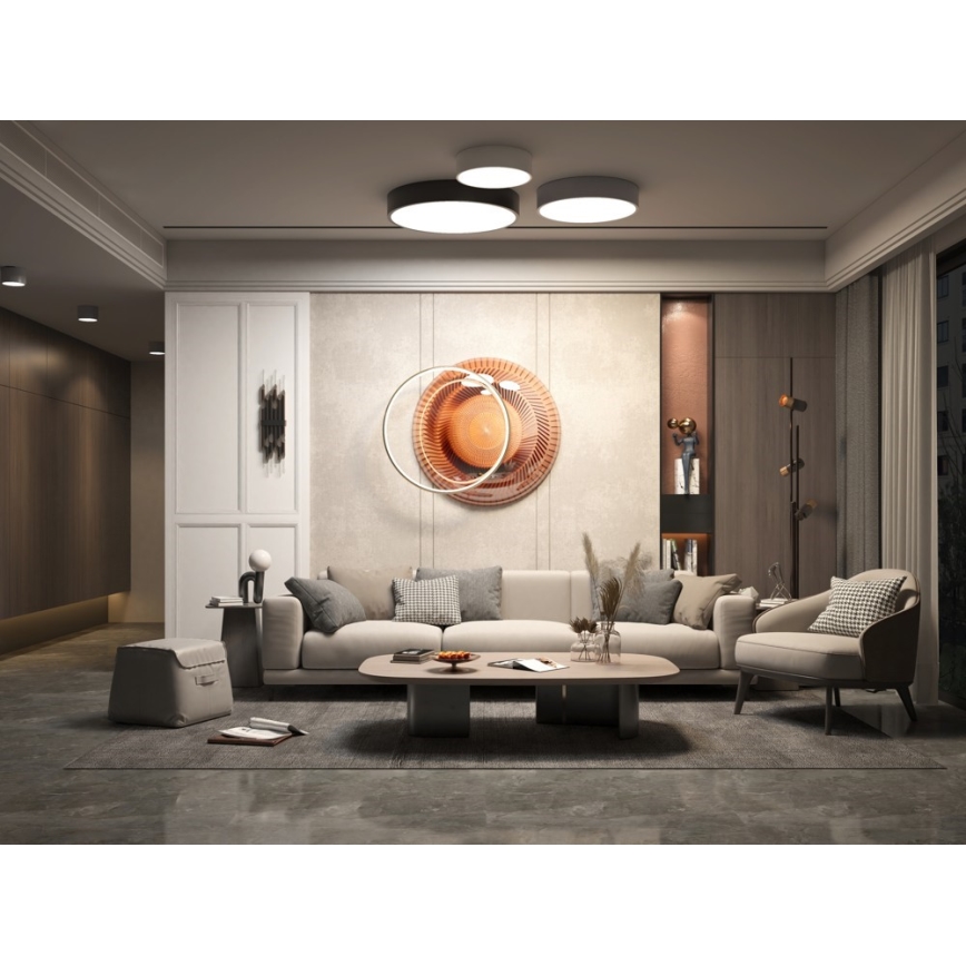 Immax NEO 07201L - Luminária de teto LED dimmerizável RONDATE LED/28W/230V preta Tuya + controlo remoto