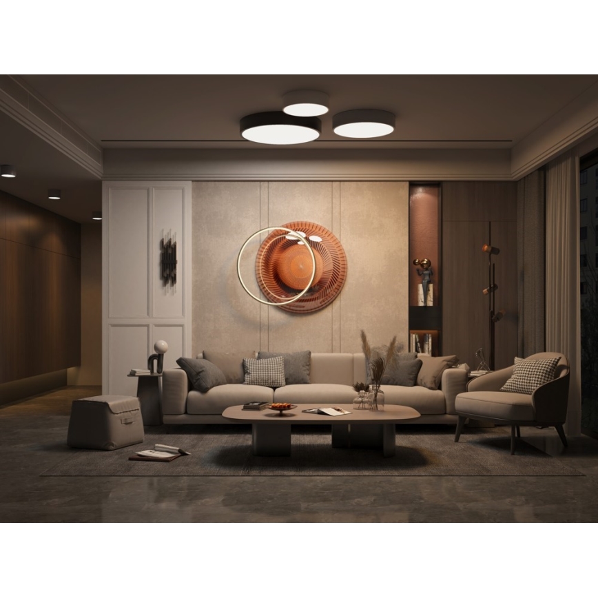 Immax NEO 07201L - Luminária de teto LED dimmerizável RONDATE LED/28W/230V preta Tuya + controlo remoto