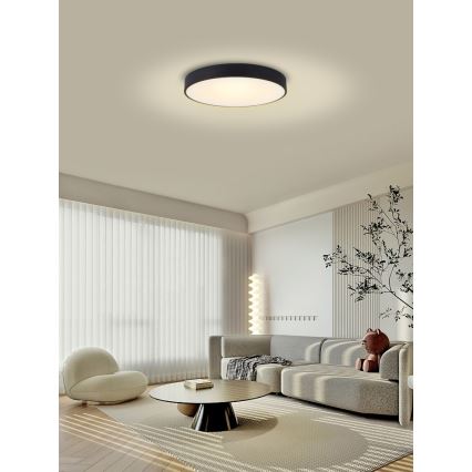 Immax NEO 07202L - Iluminação de teto LED com regulação RONDATE LED/53W/230V preto Tuya + controlo remoto