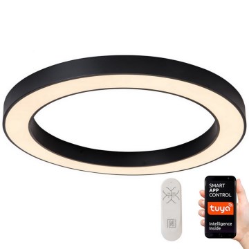 Immax NEO 07210L - Iluminação de teto LED com regulação PASTEL LED/68W/230V 95 cm preto Tuya + controlo remoto