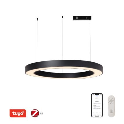 Immax NEO 07211L - Lustre LED regulável em cabo PASTEL LED/68W/230V 2700-6500K Tuya preto + comando à distância