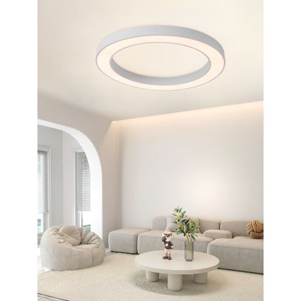 Immax NEO 07213L - Iluminação de teto LED com regulação PASTEL LED/68W/230V 95 cm branco Tuya + controlo remoto