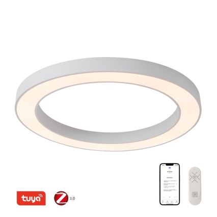Immax NEO 07213L - Iluminação de teto LED com regulação PASTEL LED/68W/230V 95 cm branco Tuya + controlo remoto