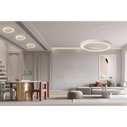 Immax NEO 07214L - Candeeiro suspenso LED com regulação PASTEL LED/68W/230V 2700-6500K branco 95 cm Tuya + comando