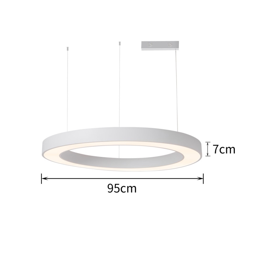 Immax NEO 07214L - Candeeiro suspenso LED com regulação PASTEL LED/68W/230V 2700-6500K branco 95 cm Tuya + comando