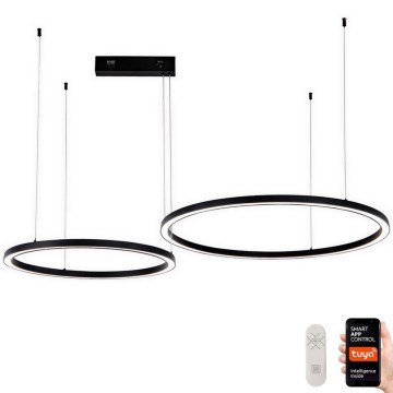 Immax NEO 07216L - Candelabro suspenso LED com regulação FINO LED/93W/230V 60/80cm preto Tuya + comando