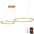 Immax NEO 07218L - Candelabro suspenso LED com regulação FINO LED/93W/230V 60/80cm dourada Tuya + comando
