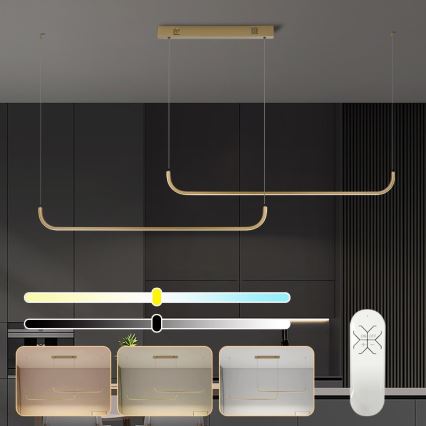 Immax NEO 07228L - Candelabro suspenso LED com regulação PATTINI LED/53W/230V Tuya + controlo remoto