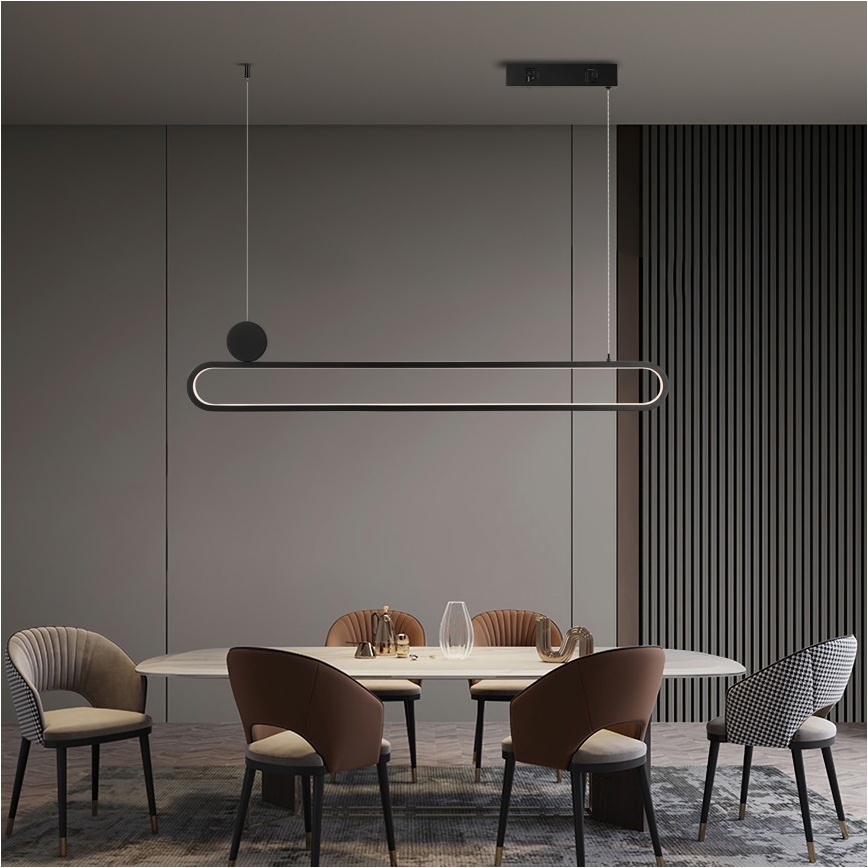 Immax NEO 07231L - Candelabro suspenso LED com regulação NEO LITE OVALE LED/50W/230V 2700-6500K Wi-Fi Tuya + controlo remoto