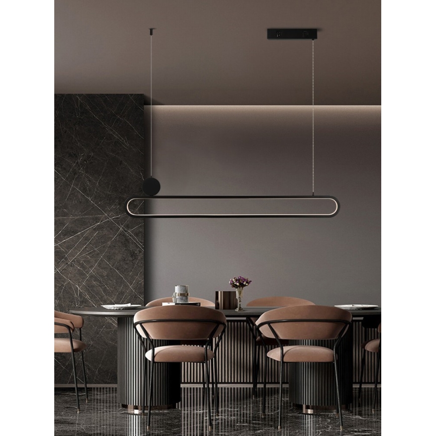 Immax NEO 07231L - Candelabro suspenso LED com regulação NEO LITE OVALE LED/50W/230V 2700-6500K Wi-Fi Tuya + controlo remoto