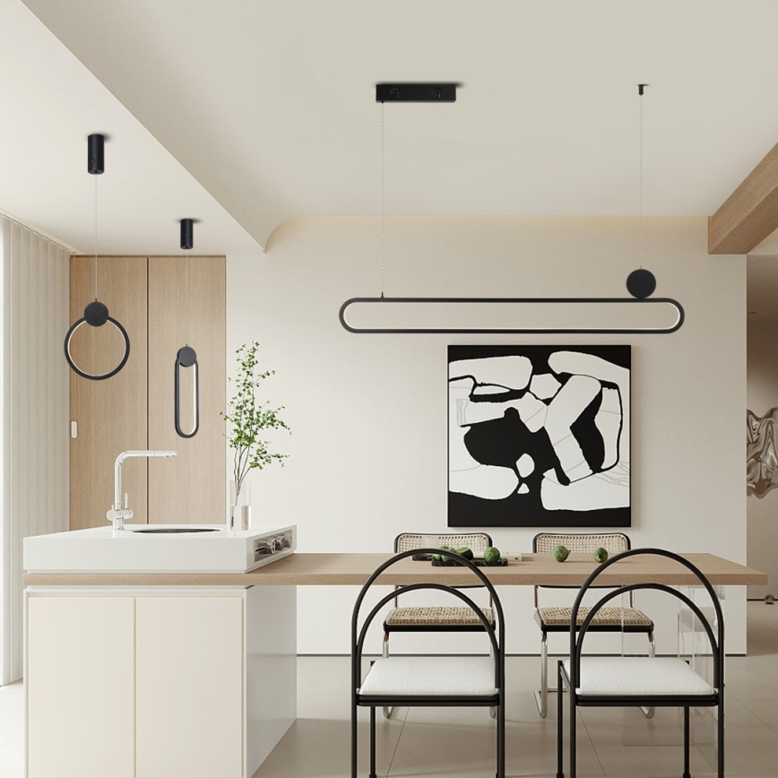 Immax NEO 07232L - Candelabro suspenso LED com regulação NEO LITE OVALE LED/22W/230V 2700-6500K Wi-Fi Tuya + controlo remoto