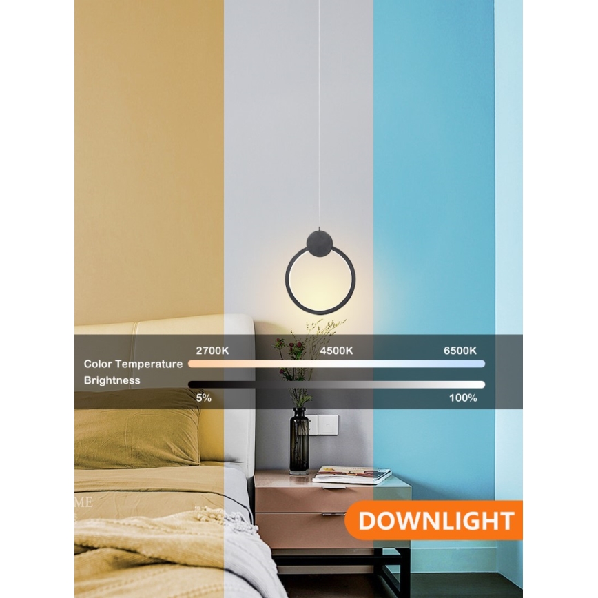 Immax NEO 07233L - Candelabro suspenso LED com regulação NEO LITE OVALE LED/18W/230V Wi-Fi Tuya 2700-6500K + controlo remoto