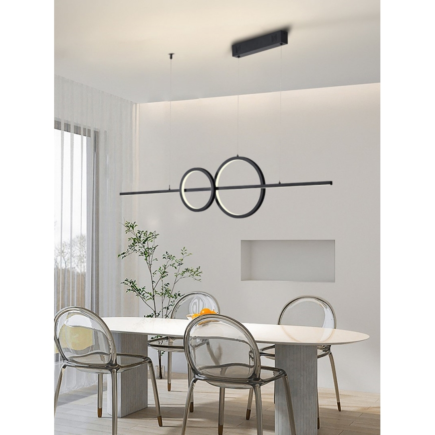 Immax NEO 07236L - Candelabro suspenso LED com regulação NEO LITE RONDAS LED/56W/230V Tuya Wi-Fi 2700-6500K + controlo remoto