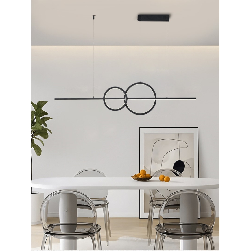 Immax NEO 07236L - Candelabro suspenso LED com regulação NEO LITE RONDAS LED/56W/230V Tuya Wi-Fi 2700-6500K + controlo remoto