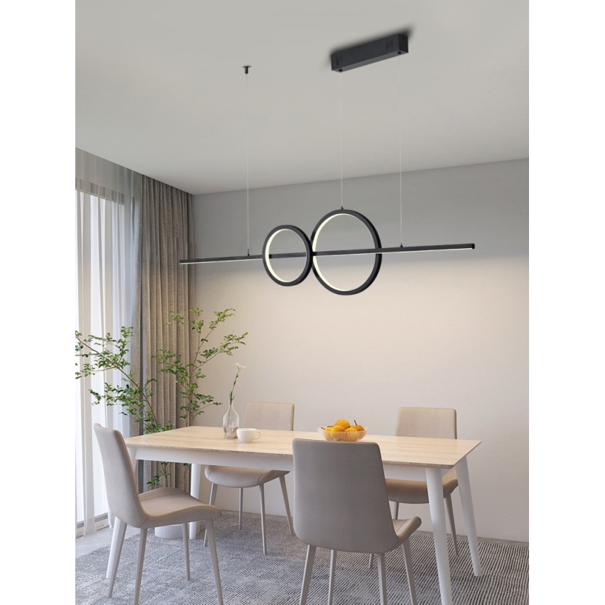 Immax NEO 07236L - Candelabro suspenso LED com regulação NEO LITE RONDAS LED/56W/230V Tuya Wi-Fi 2700-6500K + controlo remoto