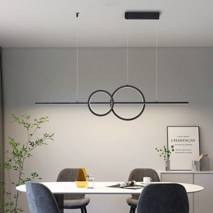 Immax NEO 07236L - Candelabro suspenso LED com regulação NEO LITE RONDAS LED/56W/230V Tuya Wi-Fi 2700-6500K + controlo remoto