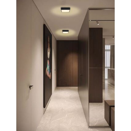 Immax NEO 07237L - Luminária de teto LED regulável CANTO LED/22W/230V preta Tuya + controlo remoto