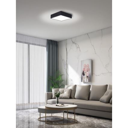 Immax NEO 07237L - Luminária de teto LED regulável CANTO LED/22W/230V preta Tuya + controlo remoto