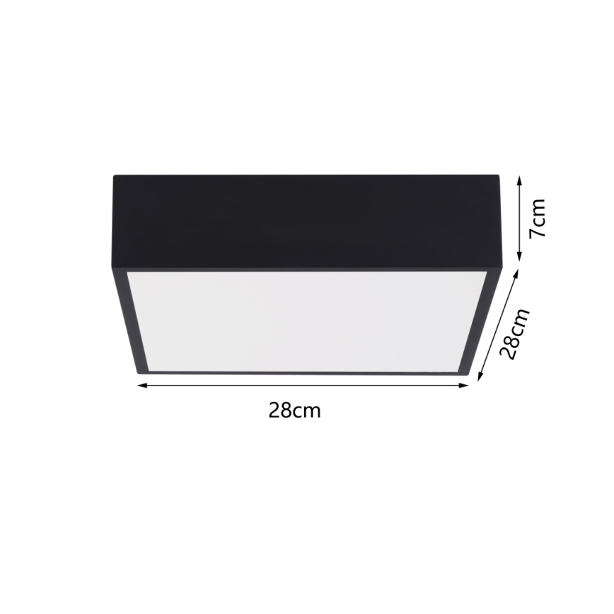 Immax NEO 07237L - Luminária de teto LED regulável CANTO LED/22W/230V preta Tuya + controlo remoto