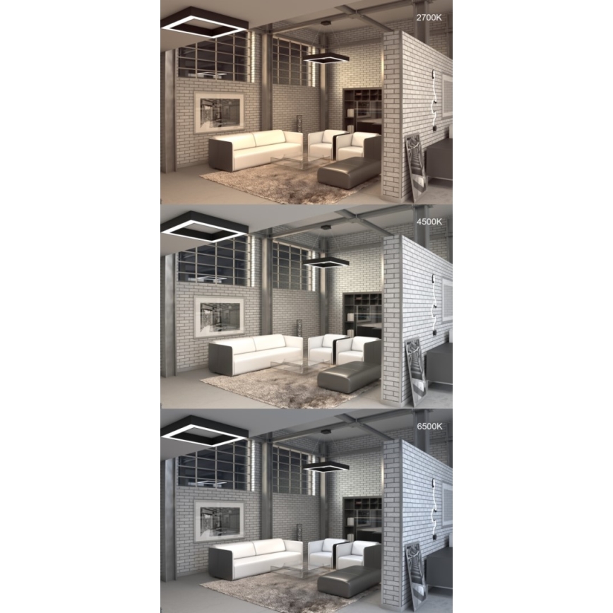 Immax NEO 07240L - Luminária de teto LED regulável CANTO LED/60W/230V 2700-6500K Tuya branca