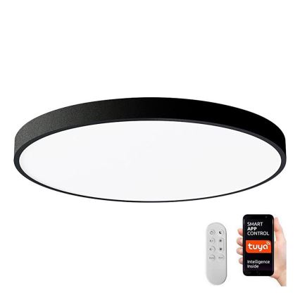 Immax NEO 07250L - Iluminação de teto LED com regulação NEO LITE SEMPLICI LED/60W/230V 3000-6000K Wi-Fi Tuya preto + comando