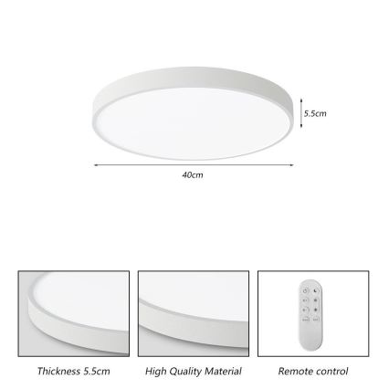 Immax NEO 07251L - Iluminação de teto LED com regulação NEO LITE SEMPLICI LED/36W/230V 3000-6000K Wi-Fi Tuya branco + comando