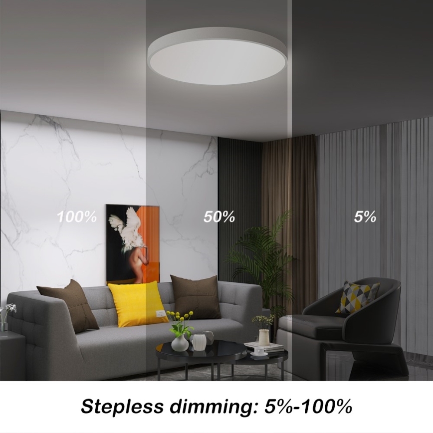 Immax NEO 07252L - Iluminação de teto LED com regulação NEO LITE SEMPLICI LED/48W/230V 3000-6000K Wi-Fi Tuya branco + comando