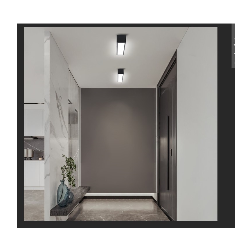 Immax NEO 07254L - Luminária de teto LED dimmerizável NEO LITE LUNGO LED/20W/230V 3000-6000K Wi-Fi Tuya preta + controlo remoto