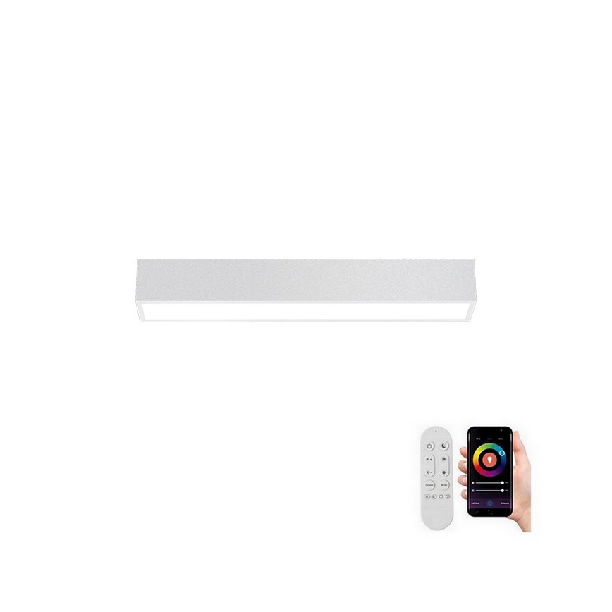 Immax NEO 07257L - Luminária de teto LED dimmerizável NEO LITE LUNGO LED/20W/230V 3000-6000K Wi-Fi Tuya branca + controlo remoto