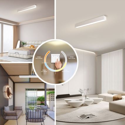 Immax NEO 07258L - Iluminação de teto LED com regulação NEO LITE LUNGO LED/29W/230V 3000-6000K Wi-Fi Tuya branco + comando