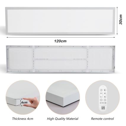 Immax NEO 07276L - Iluminação de teto para casa de banho LED com regulação NEO LITE FRAME LED/50W/230V IP44 Wi-Fi Tuya + comando branco