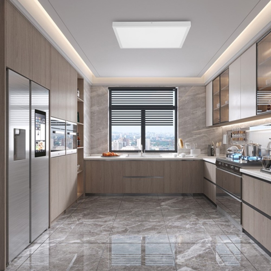 Immax NEO 07277L - Iluminação de teto para casa de banho LED com regulação NEO LITE FRAME LED/50W/230V IP44 Wi-Fi Tuya +remote controlo branco