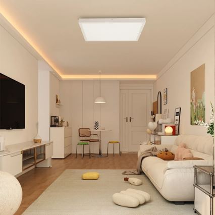 Immax NEO 07277L - Iluminação de teto para casa de banho LED com regulação NEO LITE FRAME LED/50W/230V IP44 Wi-Fi Tuya +remote controlo branco