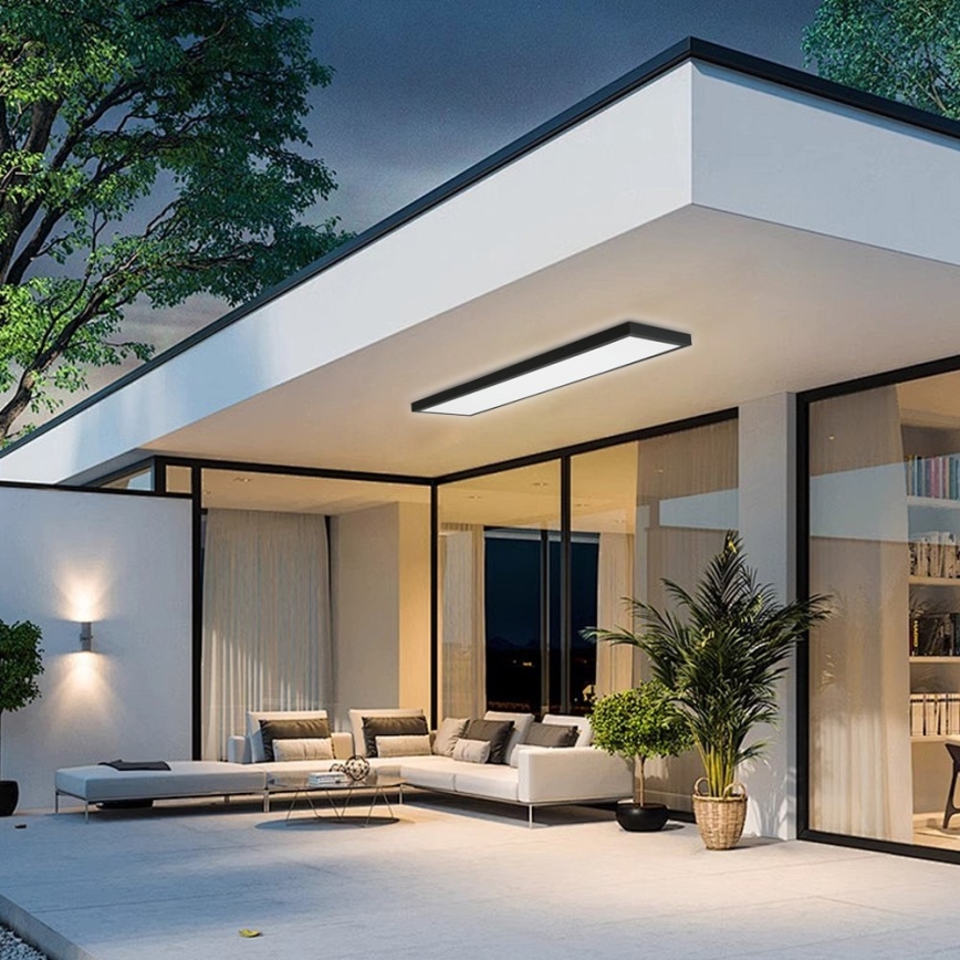 Immax NEO 07278L - Iluminação de teto para casa de banho LED com regulação NEO LITE FRAME LED/50W/230V IP44 Wi-Fi Tuya + comando preto