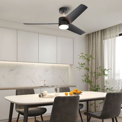 Immax NEO 07280L - Ventoinha de teto LED BEAUTY LED/18W/230V Wi-Fi Tuya preto diâmetro 132 cm + comando