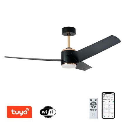 Immax NEO 07280L - Ventoinha de teto LED BEAUTY LED/18W/230V Wi-Fi Tuya preto diâmetro 132 cm + comando