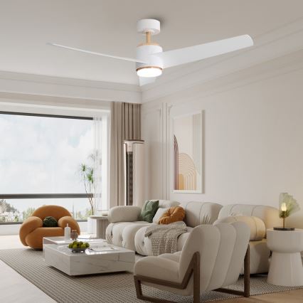 Immax NEO 07281L - Ventilador de teto com dimmer LED+CCT BEAUTY LED/18W/230V 3000/4000/6000K Wi-Fi Tuya Ø 132 cm + controlo remoto
