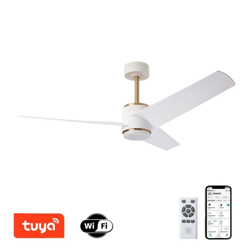 Immax NEO 07281L - Ventilador de teto com dimmer LED+CCT BEAUTY LED/18W/230V 3000/4000/6000K Wi-Fi Tuya Ø 132 cm + controlo remoto