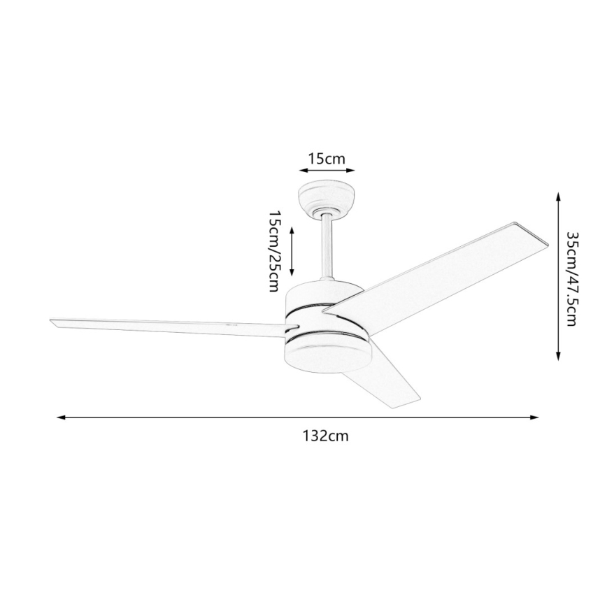 Immax NEO 07284L - LED+CCT Ventilador de teto dimerizável VARIABLE LED/24W/230V 3000/4000/6000K Wi-Fi Tuya Ø 132 cm + comando remoto