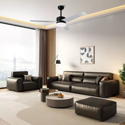 Immax NEO 07285L - Ventilador de teto LED+CCT dimerizável VARIABLE LED/24W/230V 3000/4000/6000K Wi-Fi Tuya, diâmetro 132 cm + controlo remoto