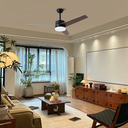 Immax NEO 07285L - Ventilador de teto LED+CCT dimerizável VARIABLE LED/24W/230V 3000/4000/6000K Wi-Fi Tuya, diâmetro 132 cm + controlo remoto